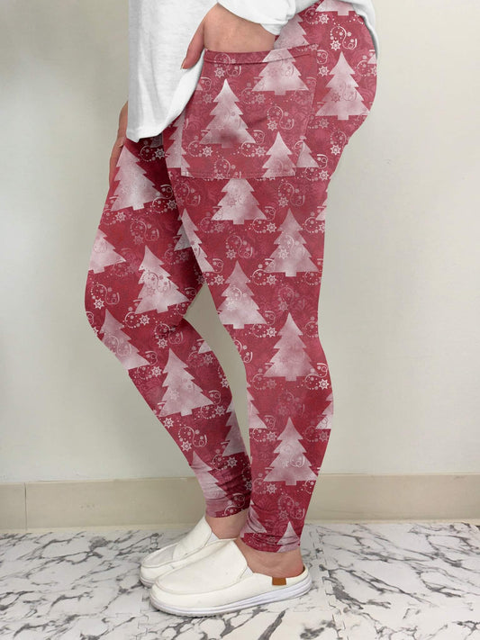 Red Tree Leggings w/ Pockets | ETA 12/5